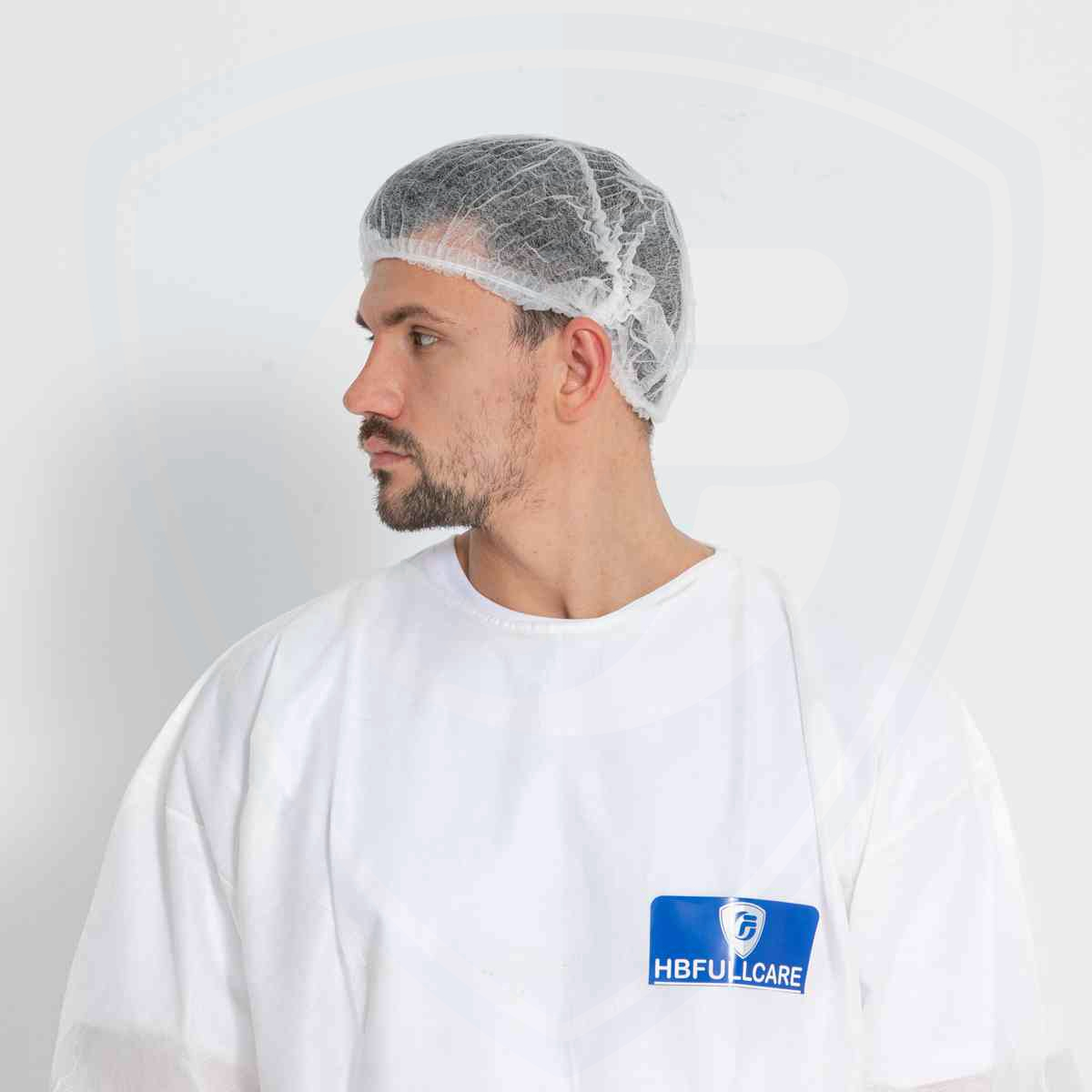 Weiße doppelte elastische Einweg-Moppkappe aus Polypropylen für Arbeiter