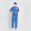 Einweg-SMS-Vliesstoff-Krankenhaus-Peelingsanzüge in Blau für chirurgische Patienten